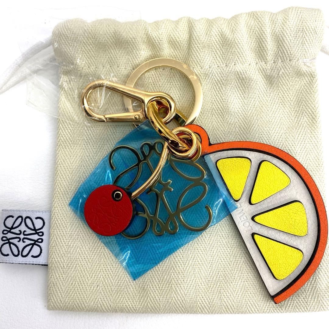 LOEWE ロエベ チャーム キーリング アナグラム オレンジ 未使用品