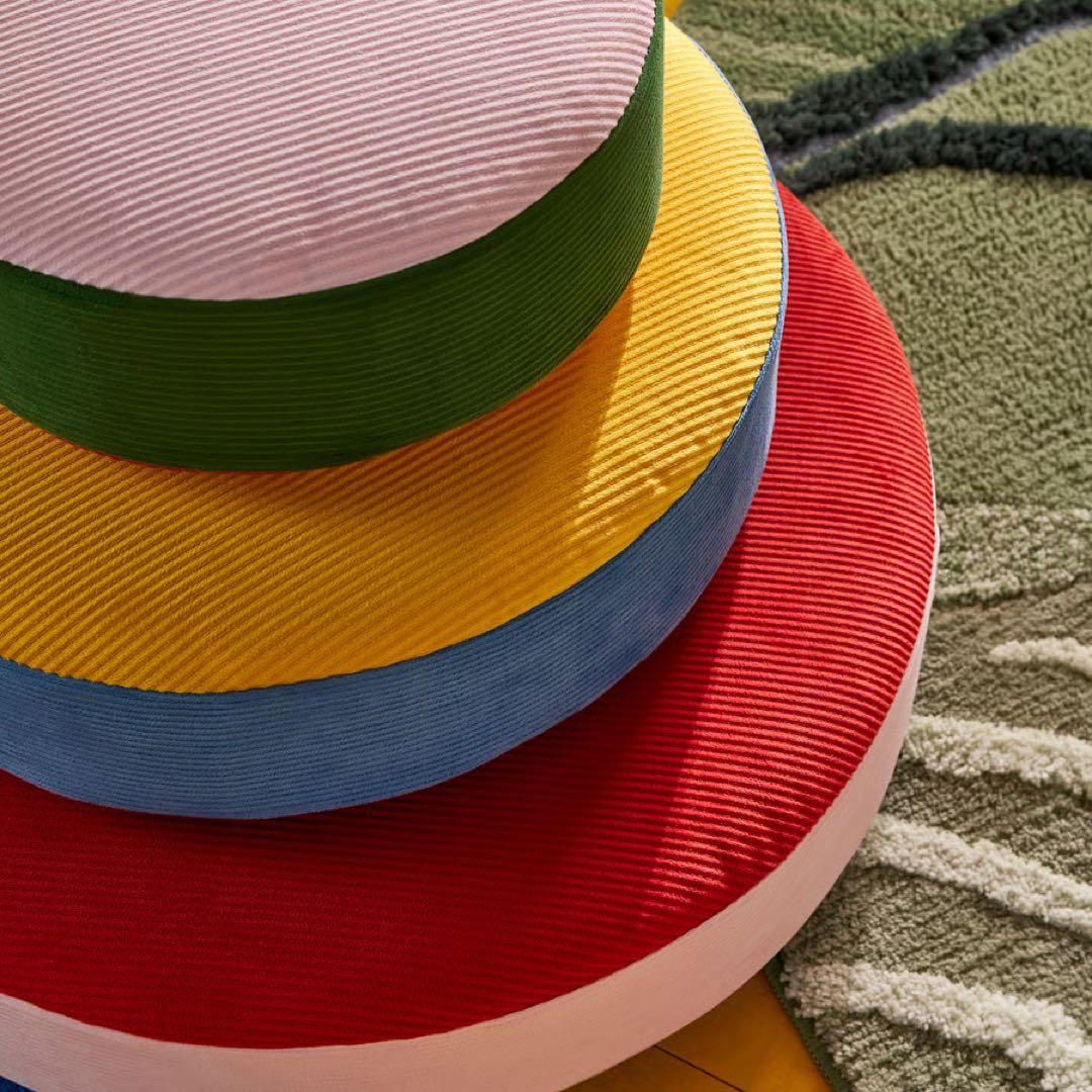 IKEA GREJSIMOJS フロアクッション 3点 マルチカラー