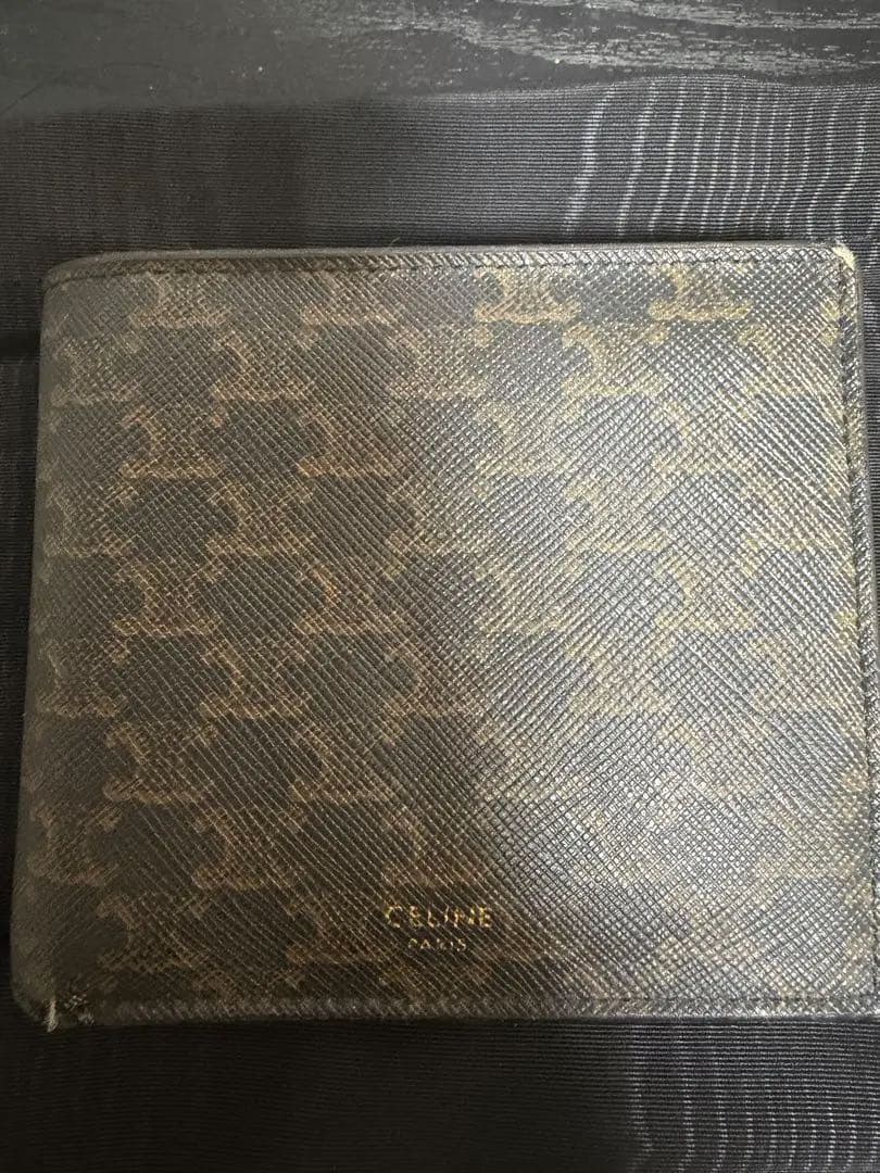 CELINE 二つ折り財布 モノグラム ダークブラウン