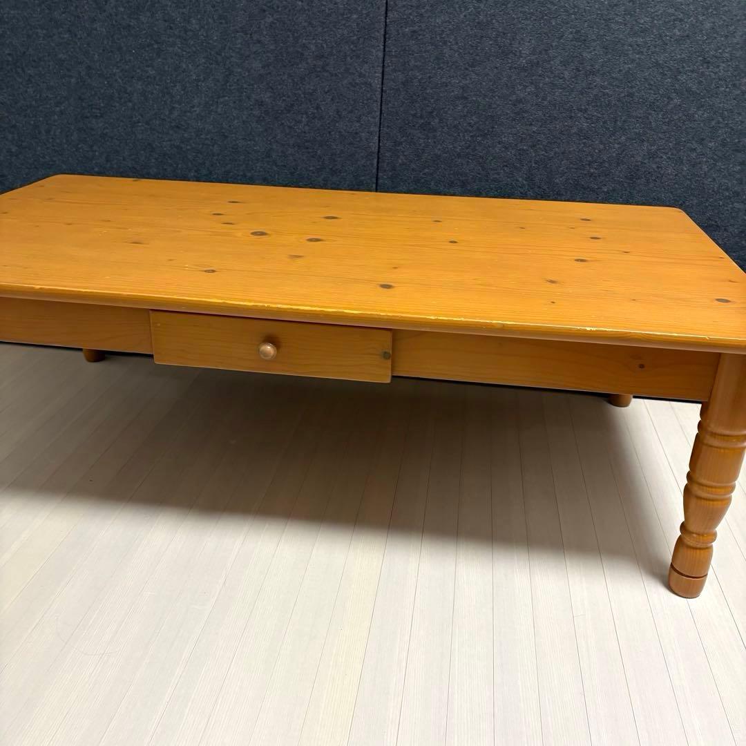 北欧　カントリー　アンティーク　ローテーブル　センターテーブル　天然木　猫脚