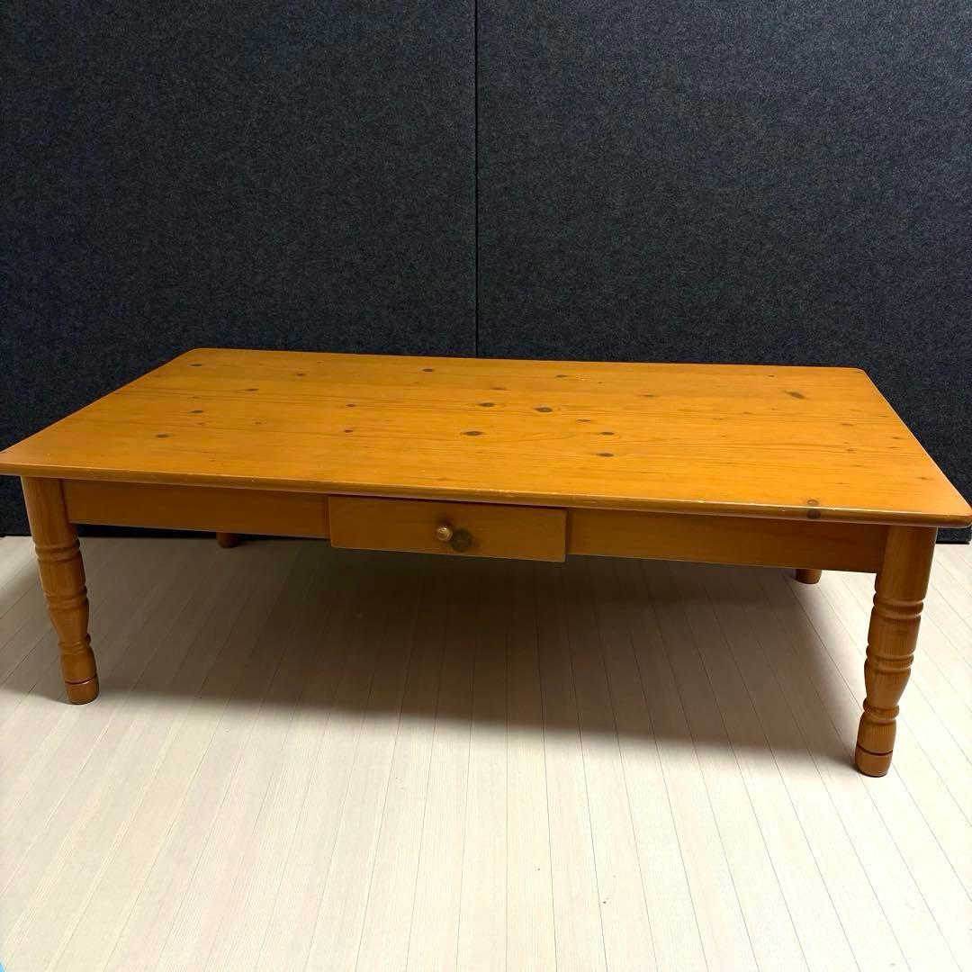 北欧　カントリー　アンティーク　ローテーブル　センターテーブル　天然木　猫脚