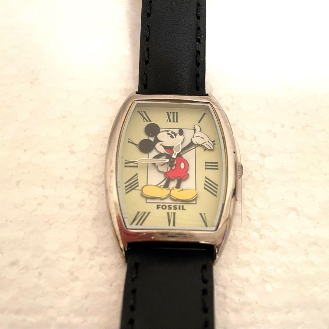 ♣︎専用♣︎【FOSSIL】ビンテージ ミッキーマウス腕時計 木製玩具付き