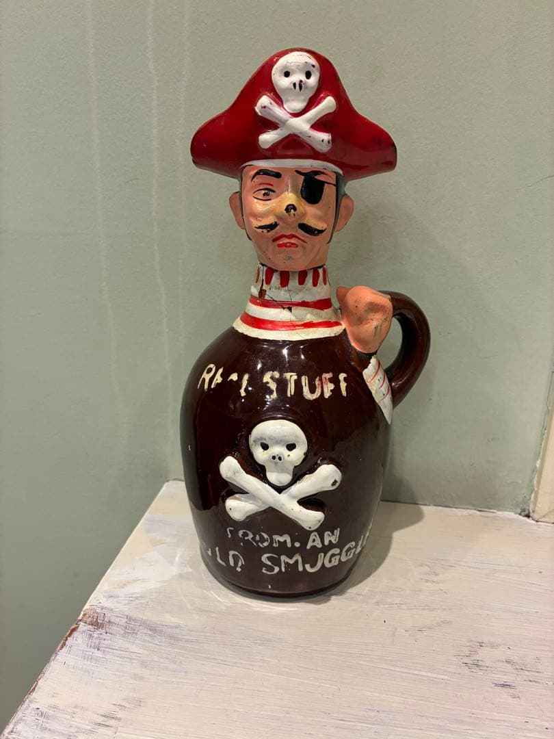 ビンテージ50s スカル　髑髏　骸骨　海賊　パイレーツ　デカンタ　Japan