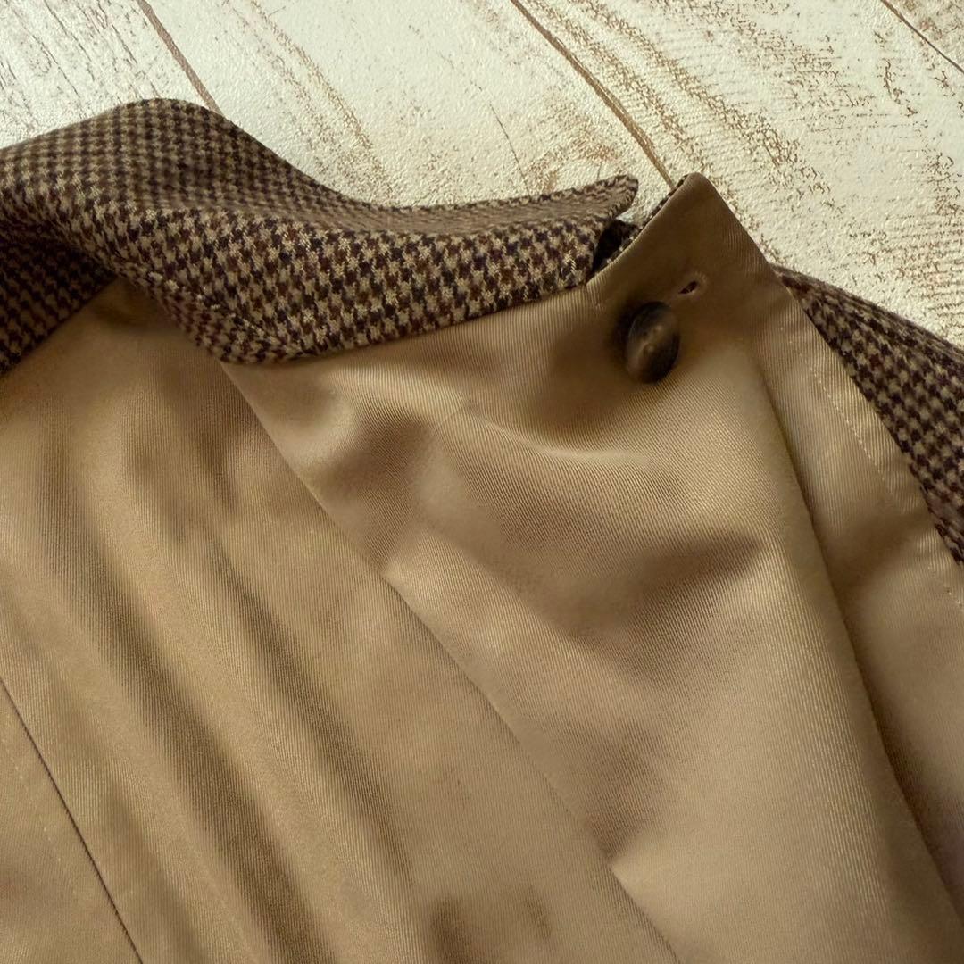 90'sイタリア製【シーラップ】ガンクラブチェック　バルカラーコートリバーシブル