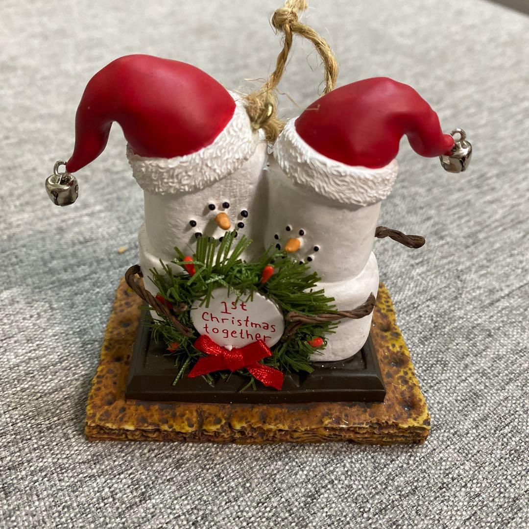 こ*ん様 雪だるまのクリスマスオーナメント7体