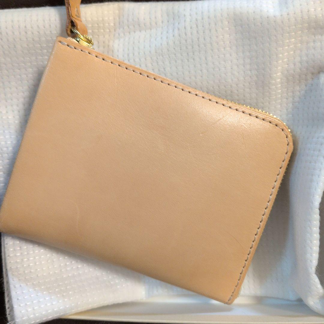 プレーンヌメ　TSUCHIYA KABAN 二つ折り財布 ベージュ