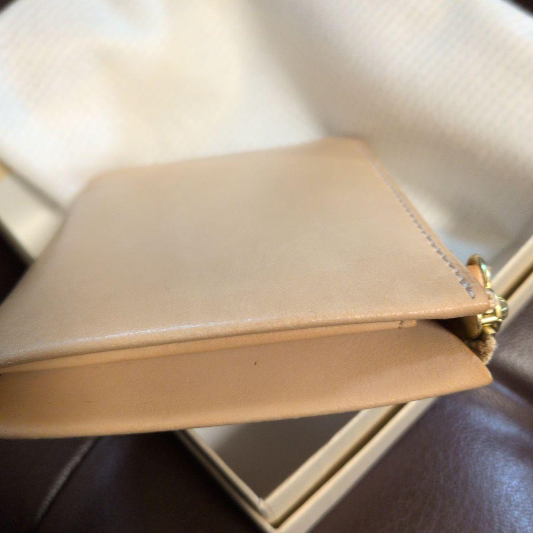 プレーンヌメ　TSUCHIYA KABAN 二つ折り財布 ベージュ