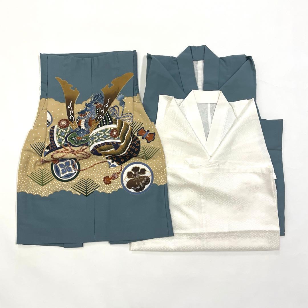 七五三 羽織セット 男の子 羽織 着物 長襦袢 半衿付き 5歳 No.132