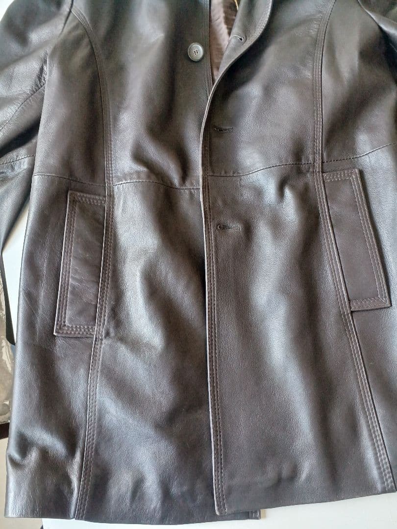 EMMETI 　ダークブラウン レザーコート