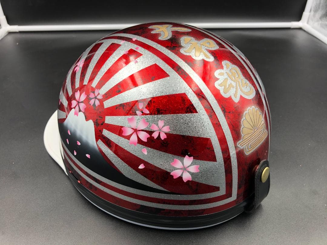 コルク半　カスタム　富士日章　三つボタン　レッド　ラップ　ラメ　桜　高級クリヤ
