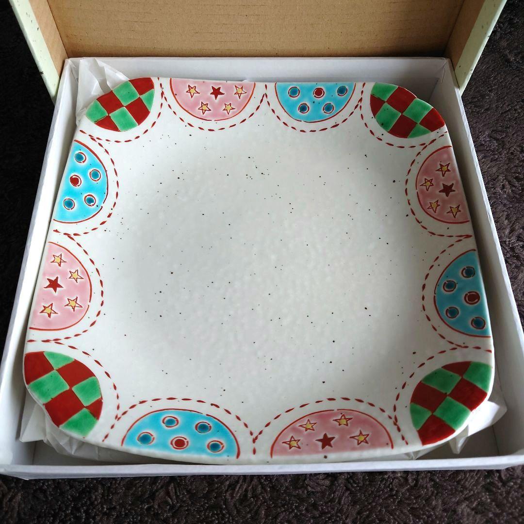 九谷焼　勝部明美　うちゅう　8.6号盛皿