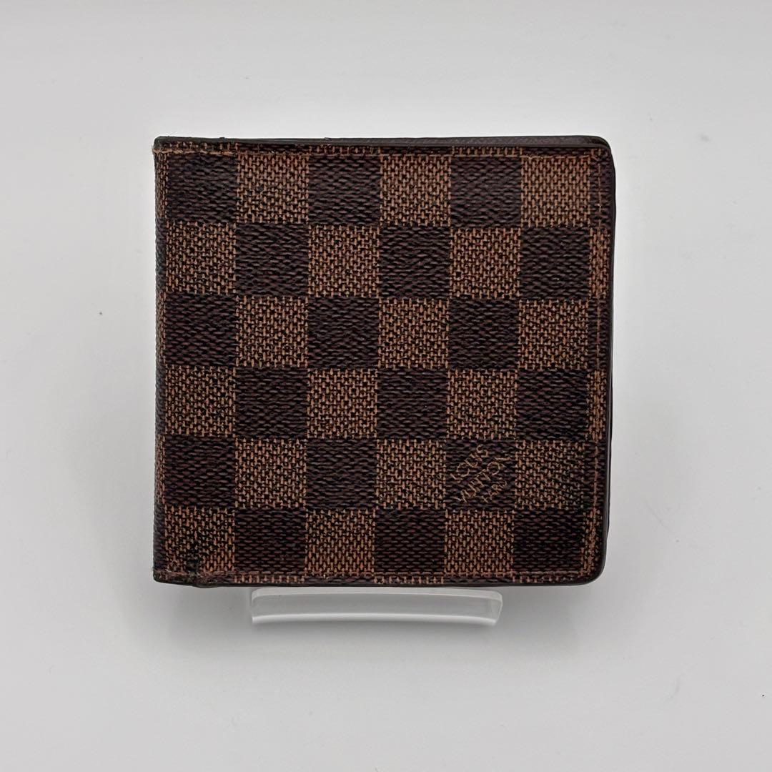 ルイヴィトン ダミエ マルコ 二つ折り財布 コンパクト 定番人気　正規品