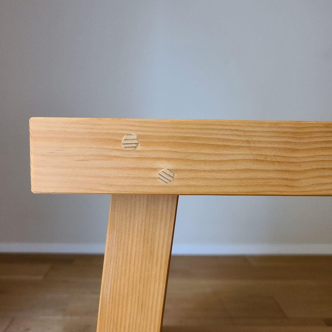 木製スラットデザインテーブル　格子　日本製　職人　サイドテーブル　花台　スツール