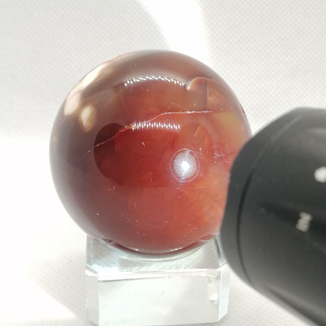 確認用新品】訳　ジオードありの濃いめカラーのカーネリアン　少し石目あり11-40