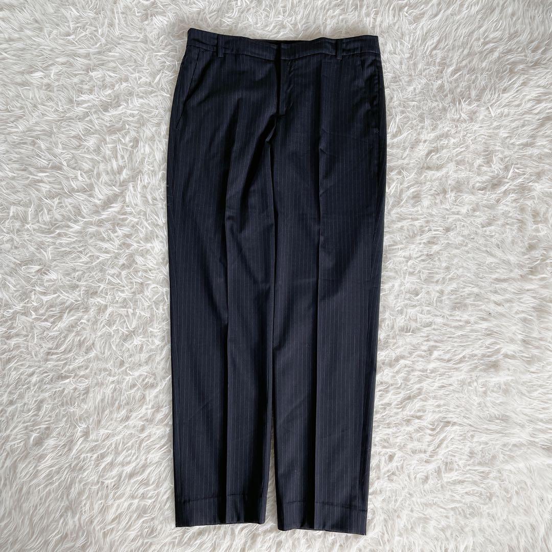 美品✨【23区】テーラードジャケットパンツ セットアップ ネイビーストライプ40