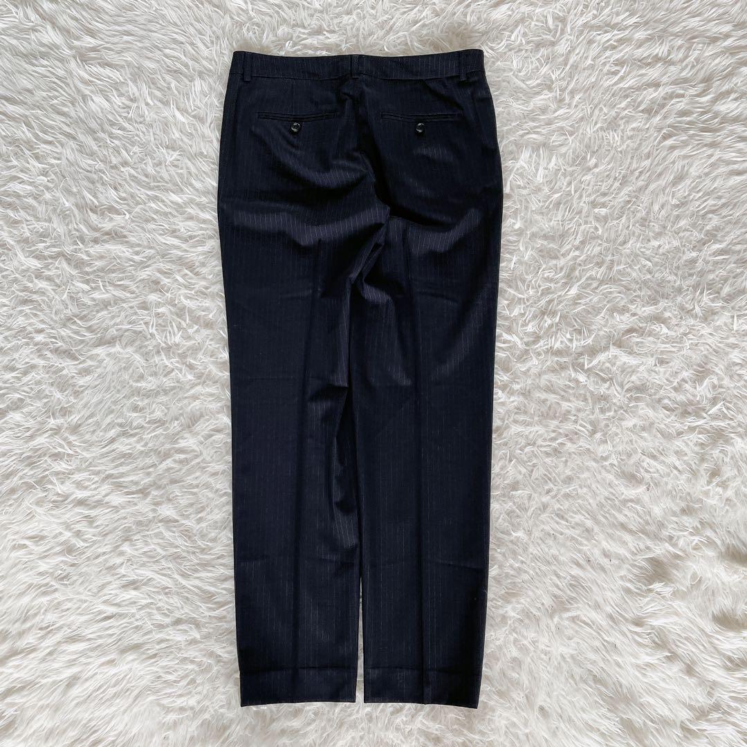 美品✨【23区】テーラードジャケットパンツ セットアップ ネイビーストライプ40