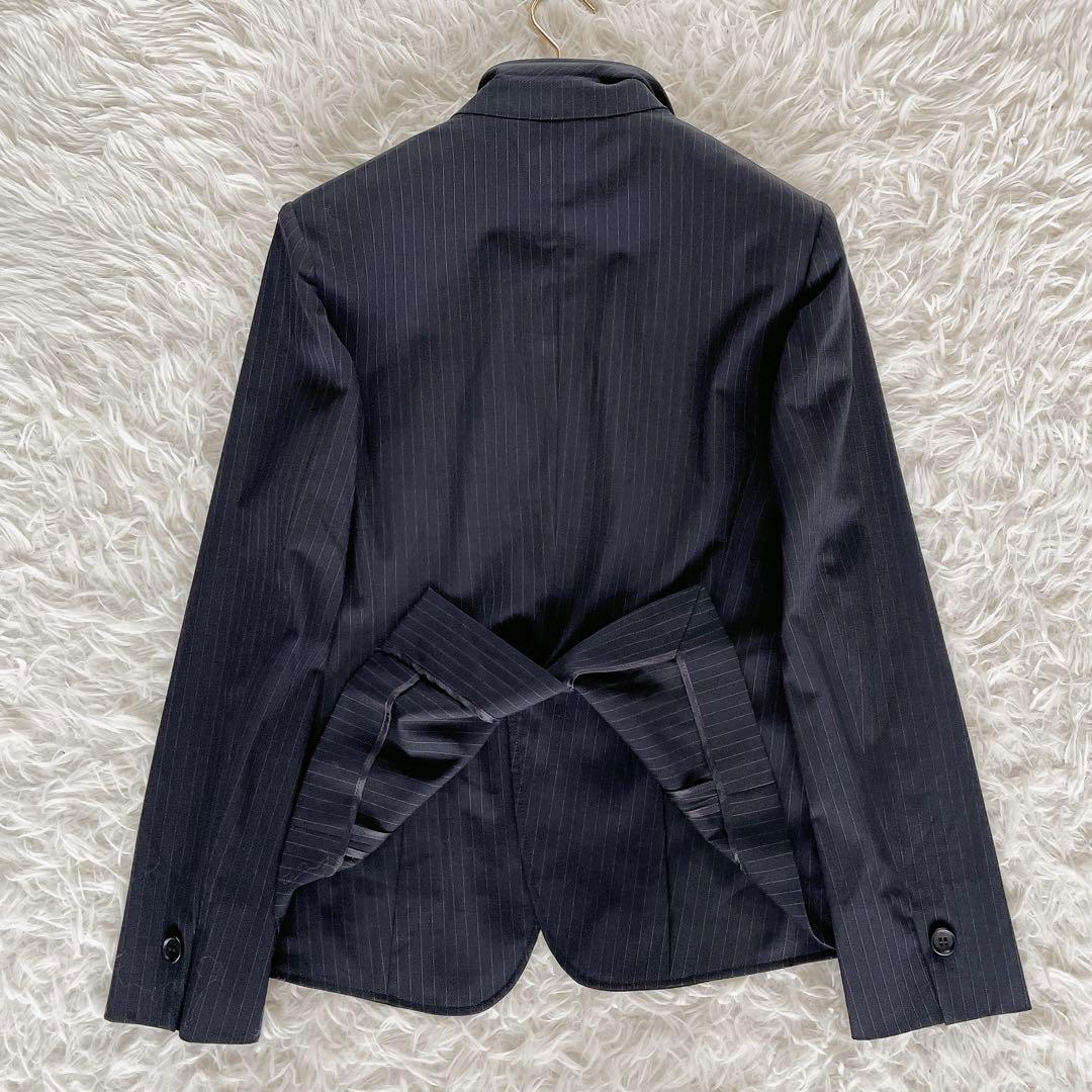 美品✨【23区】テーラードジャケットパンツ セットアップ ネイビーストライプ40