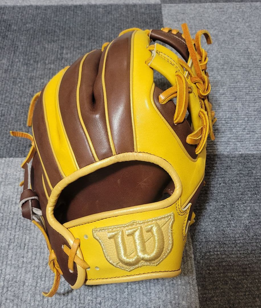 Wilson 軟式グローブ イエロー ブラウン