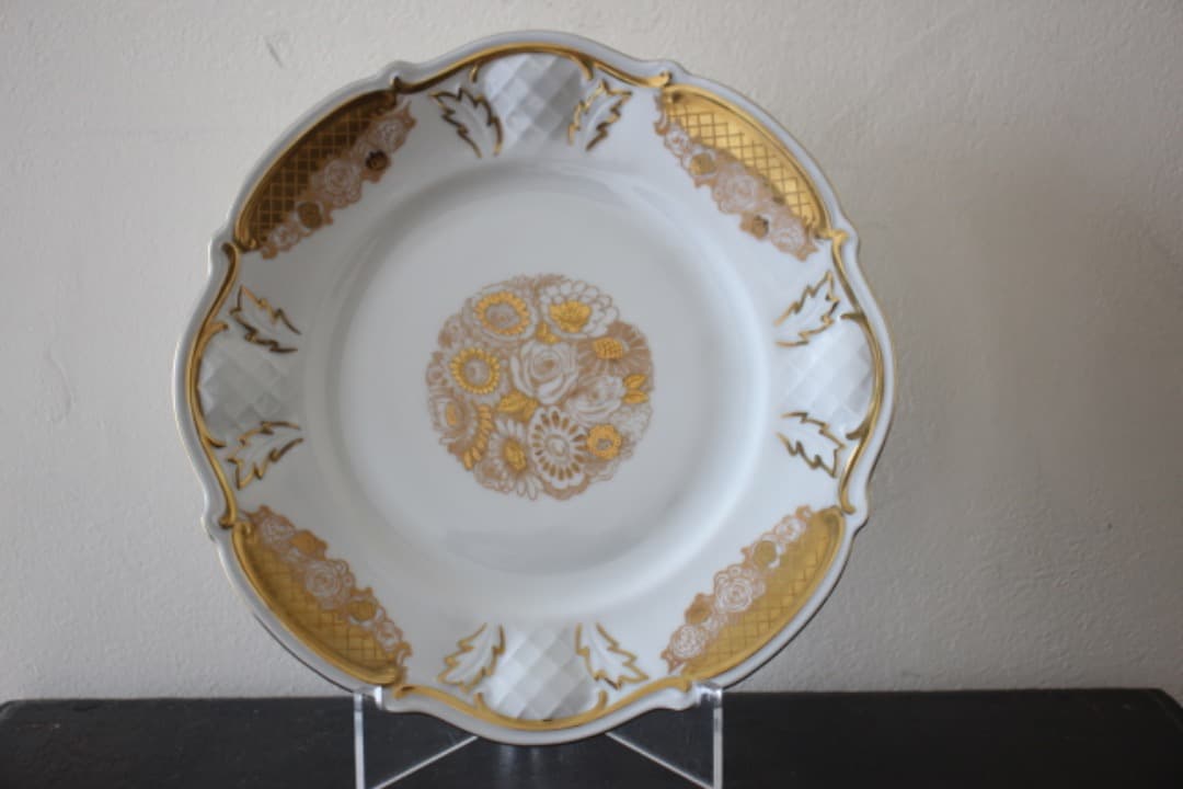 ドイツ　ライフェンバッハ　金彩　１９cm　デザートプレート　６枚
