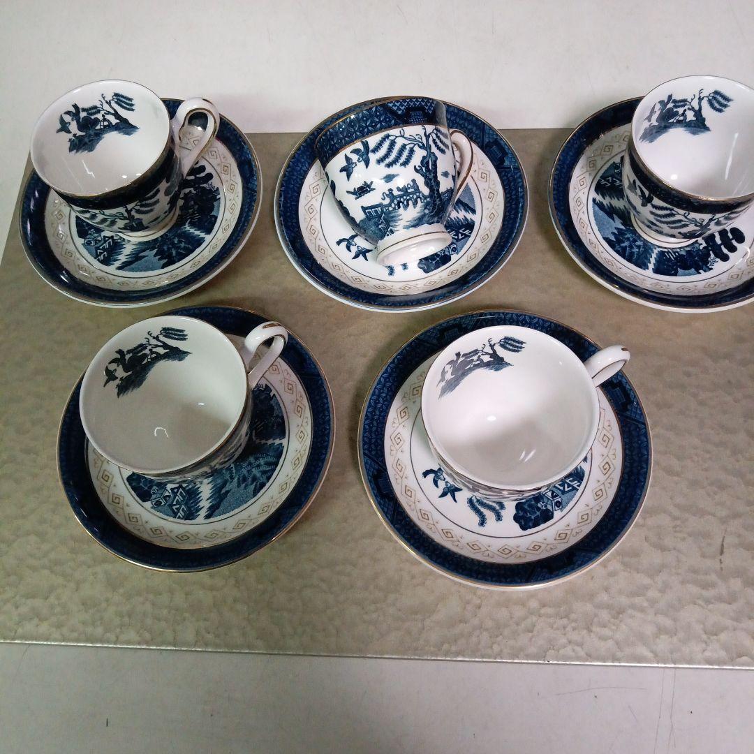 ニッコー、山水デミタスカップソーサー5客、未使用品