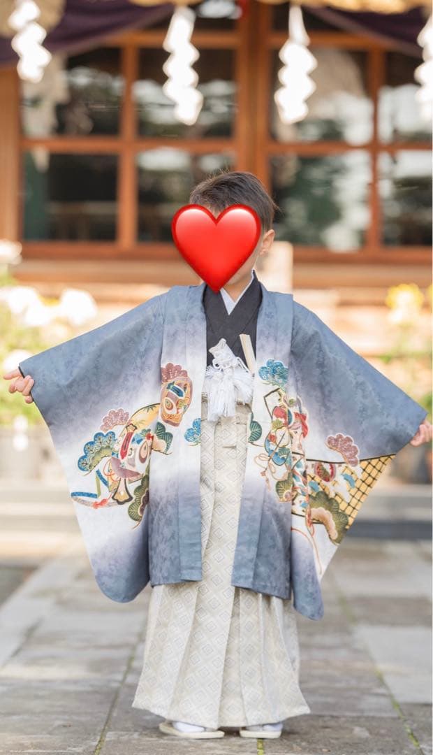 七五三 5歳　男の子　グレー系