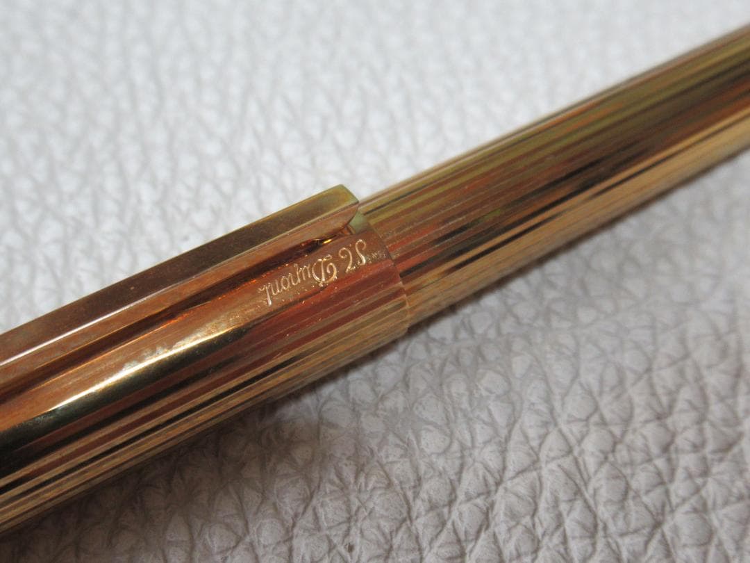 未使用近 絶版 1970年代◆デュポン ゴールドプレート ペン先18ct 750