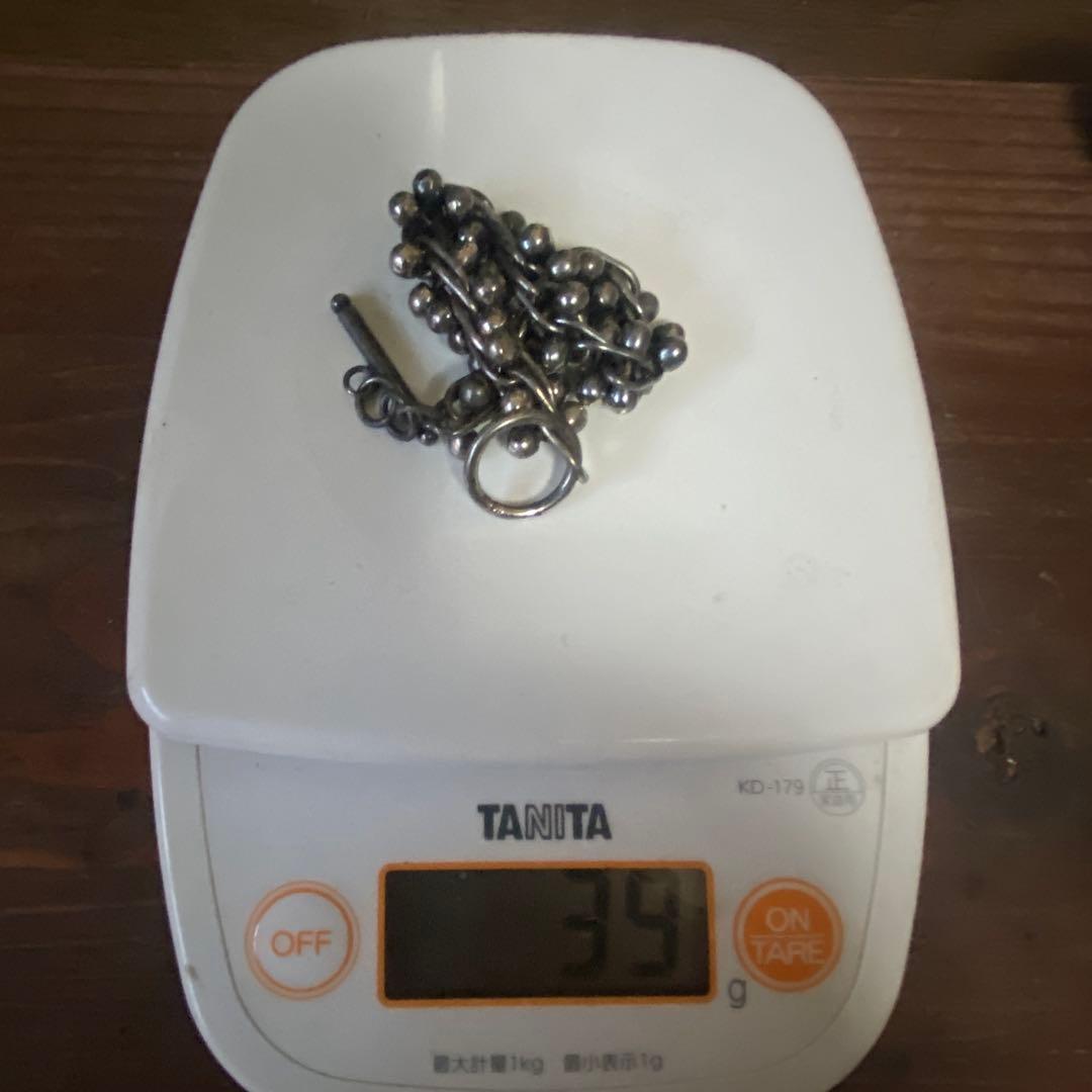 US輸入 メキシコ ヴィンテージ DNA 燻銀 ブレスレット シルバー925