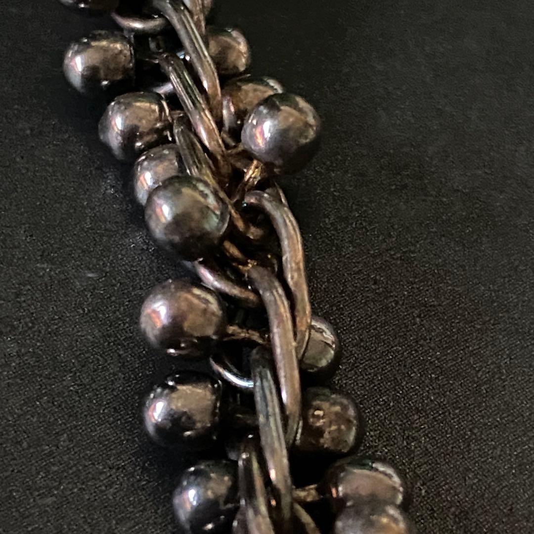 US輸入 メキシコ ヴィンテージ DNA 燻銀 ブレスレット シルバー925