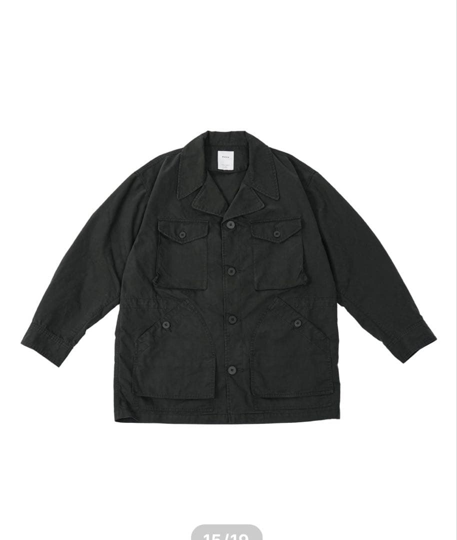 KAJA WIDE SAFARI JACKET BLACK SIZE L 稀少品