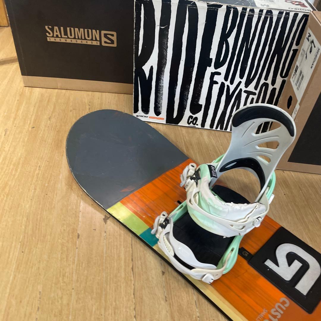 BURTON　バートンキッズスノーボードセット　バイン付　CUSTOM　カスタム