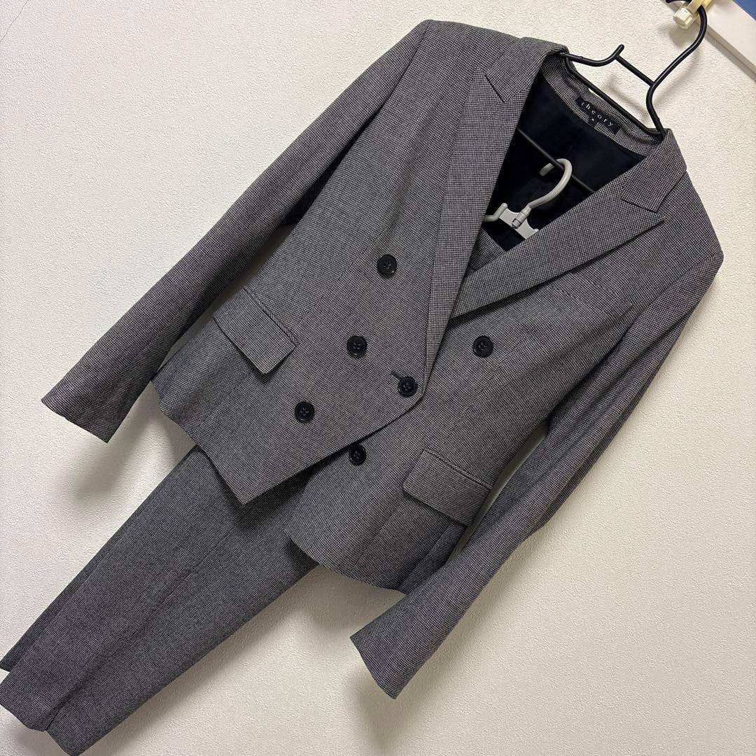 theory ダブルブレスト パンツスーツ 上下　サイズ4