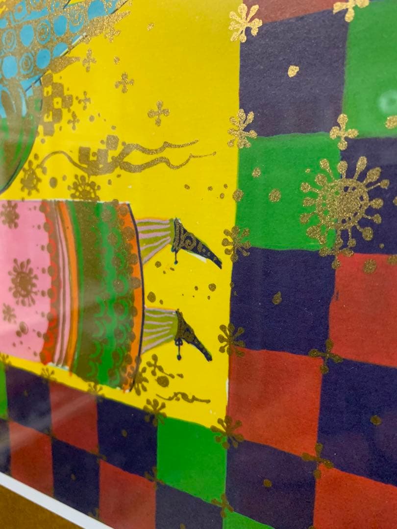 ビヨンヴィンブラッド　1970年代のビンテージクリスマスカード額装！豪華で綺麗！