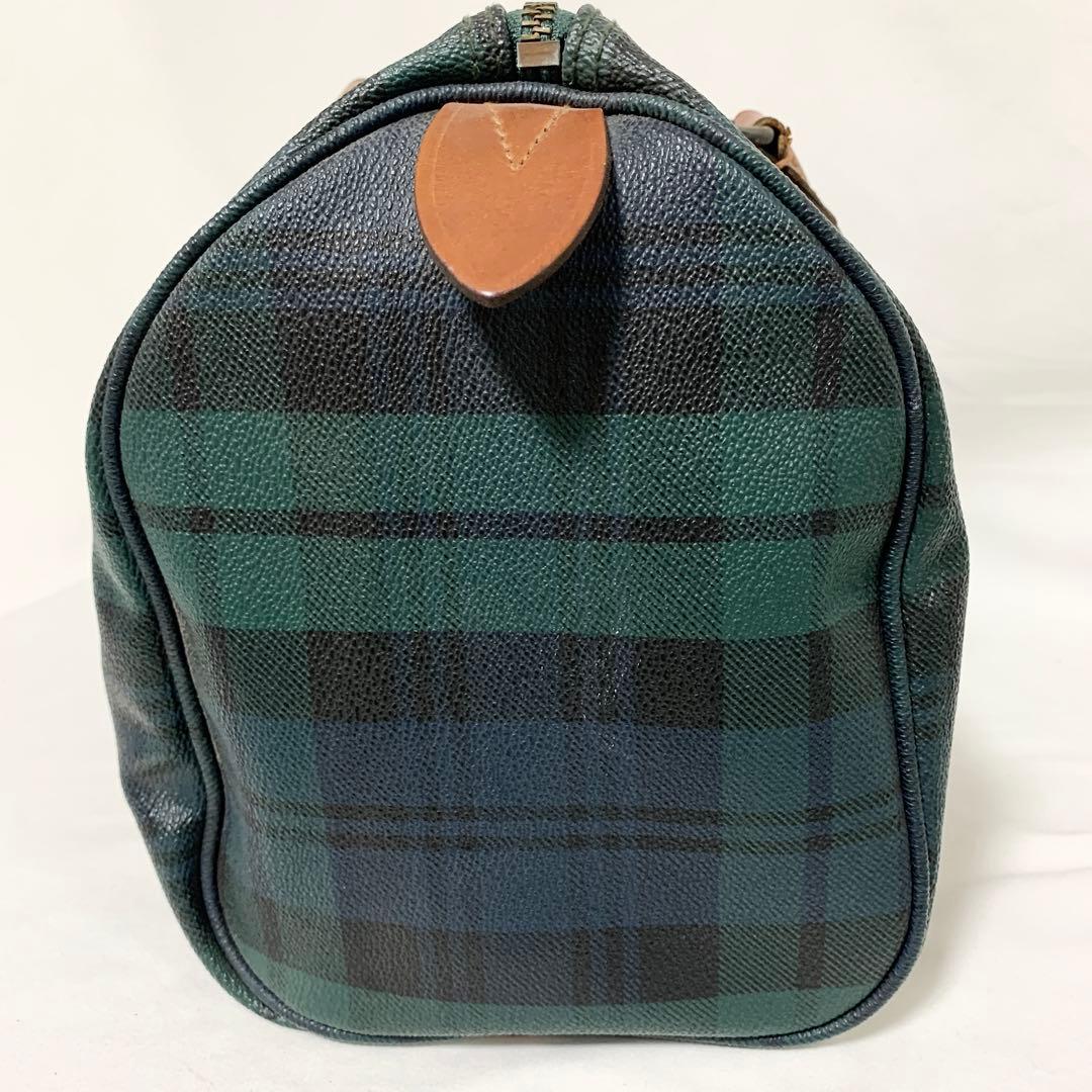 美品✨ ポロラルフローレン　ミニボストンバッグ　タータンチェック　グリーン