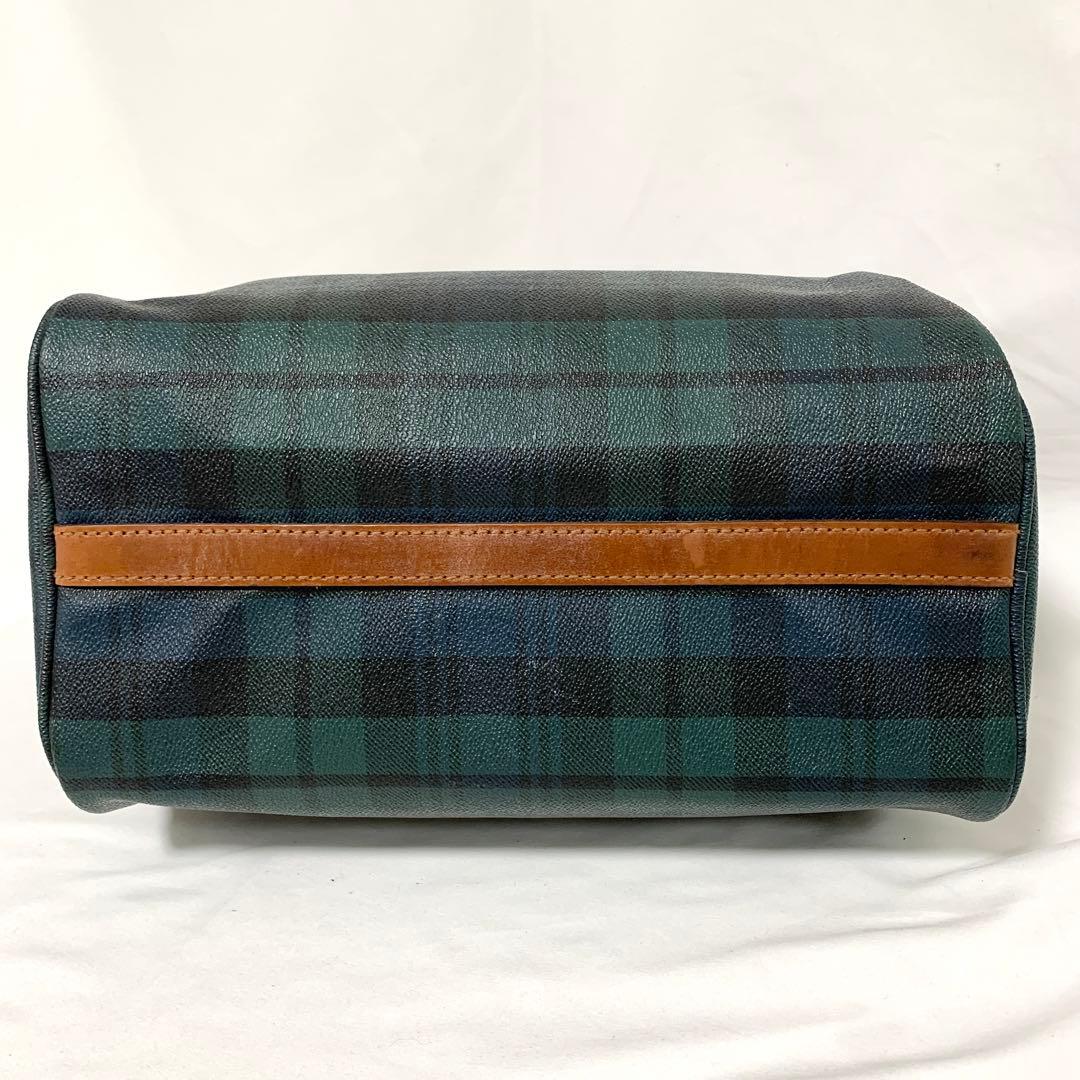 美品✨ ポロラルフローレン　ミニボストンバッグ　タータンチェック　グリーン