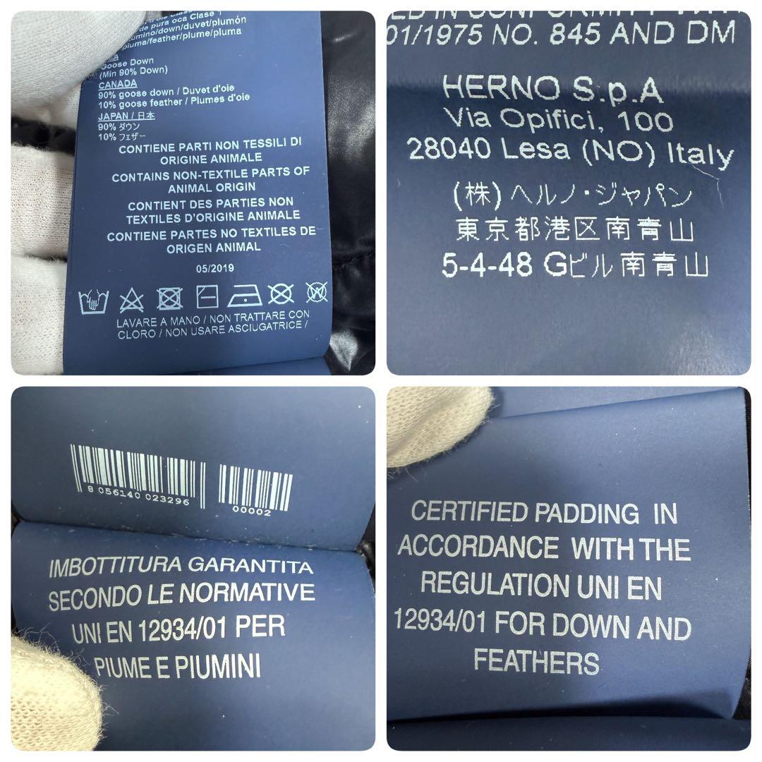 HERNO ICONICO AMELIA アメリア 金ボタン ダウンコート 黒M