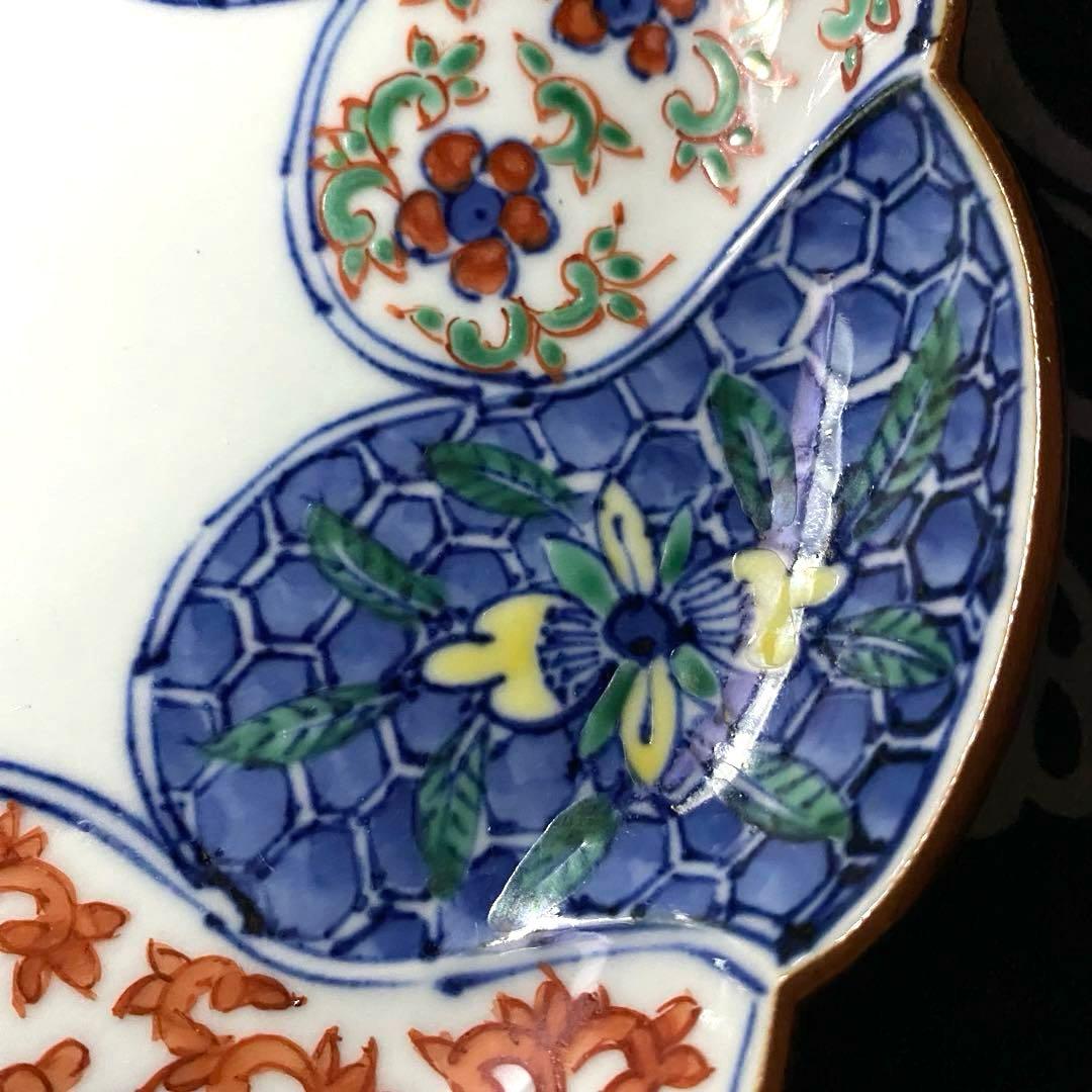 京焼　加藤雲泉　彩色輪花捻祥瑞柄　二枚組　京都　清水焼　作家物　お正月・お祝いに