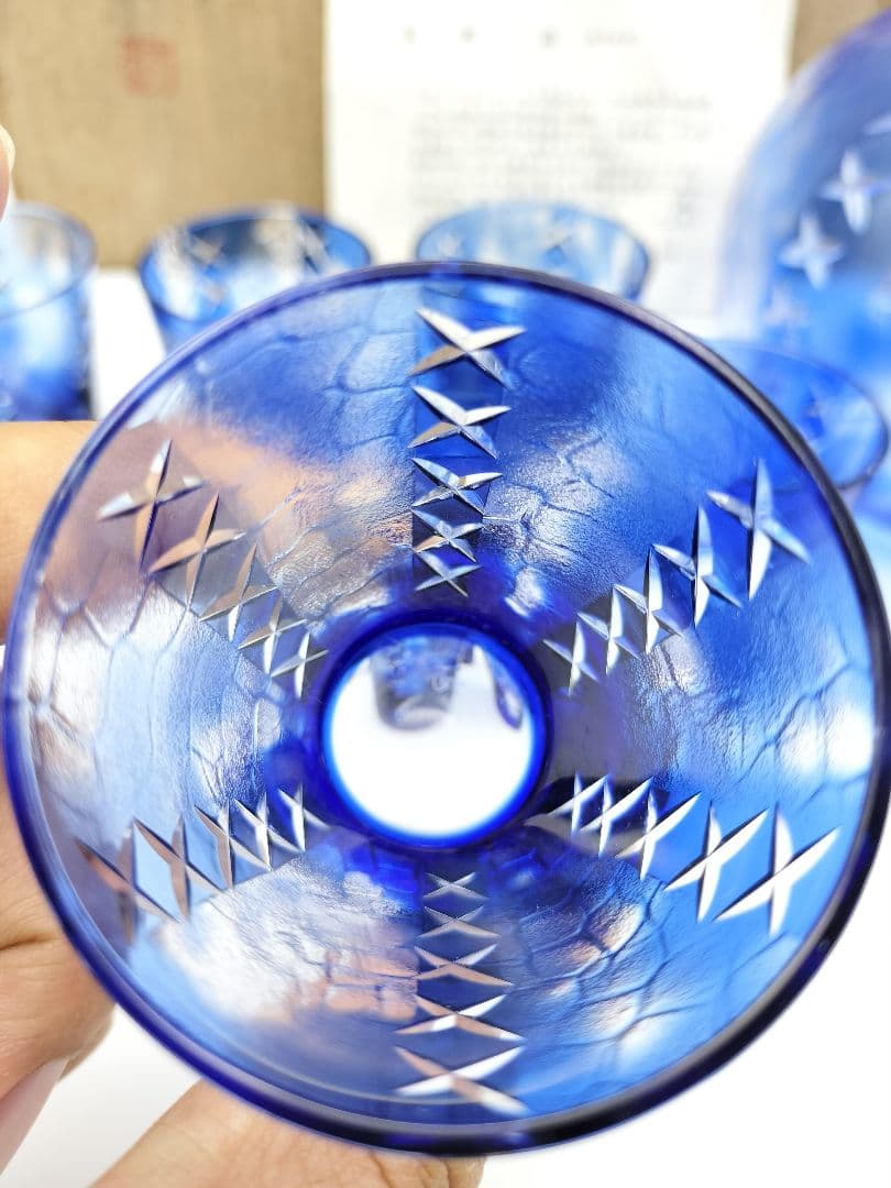 超希少品☆カガミクリスタル 各務満 デキャンタセット（切子、江戸切子、薩摩切子）