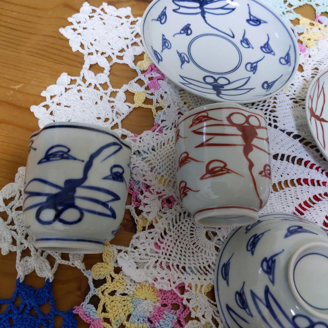 希少　ワンダフルワールド　トンボ絵柄　和食器　7点SET新品未使用品