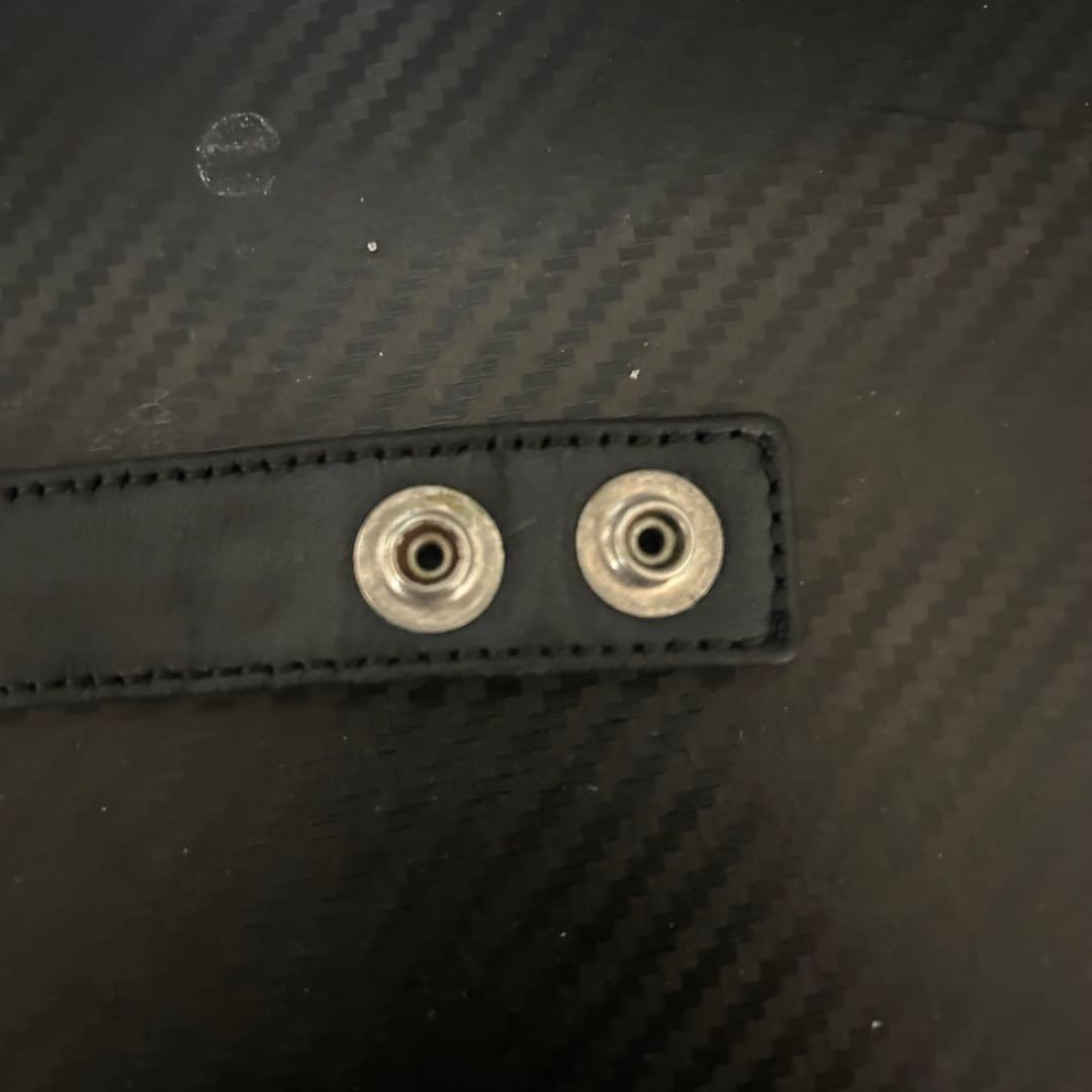 Chrome Hearts 3ボタン レザーブレスレット ブラック