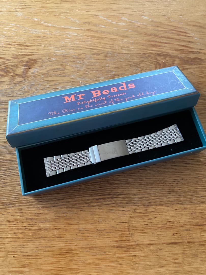 【新品同様】Mr Beads 20mm 9連ブレス ステンレススチール金属ベルト