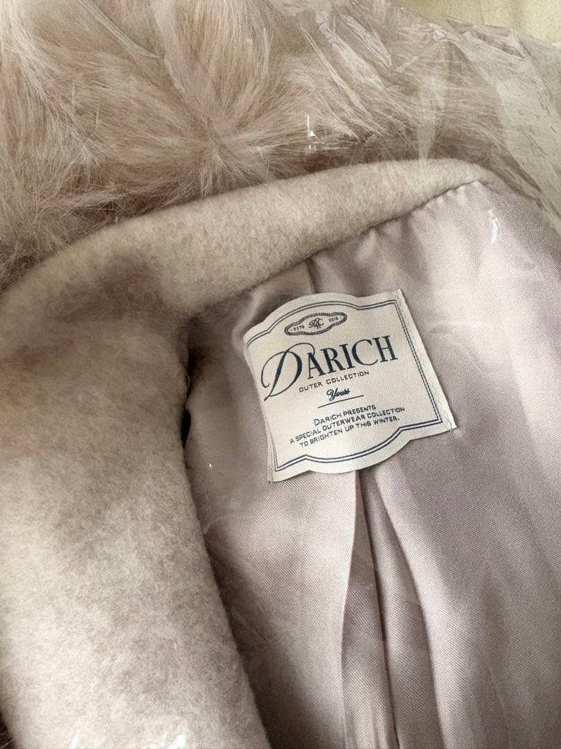 【新品ハンガー付】ダーリッチ ウエストベルトプリンセスラインコート BEG FL