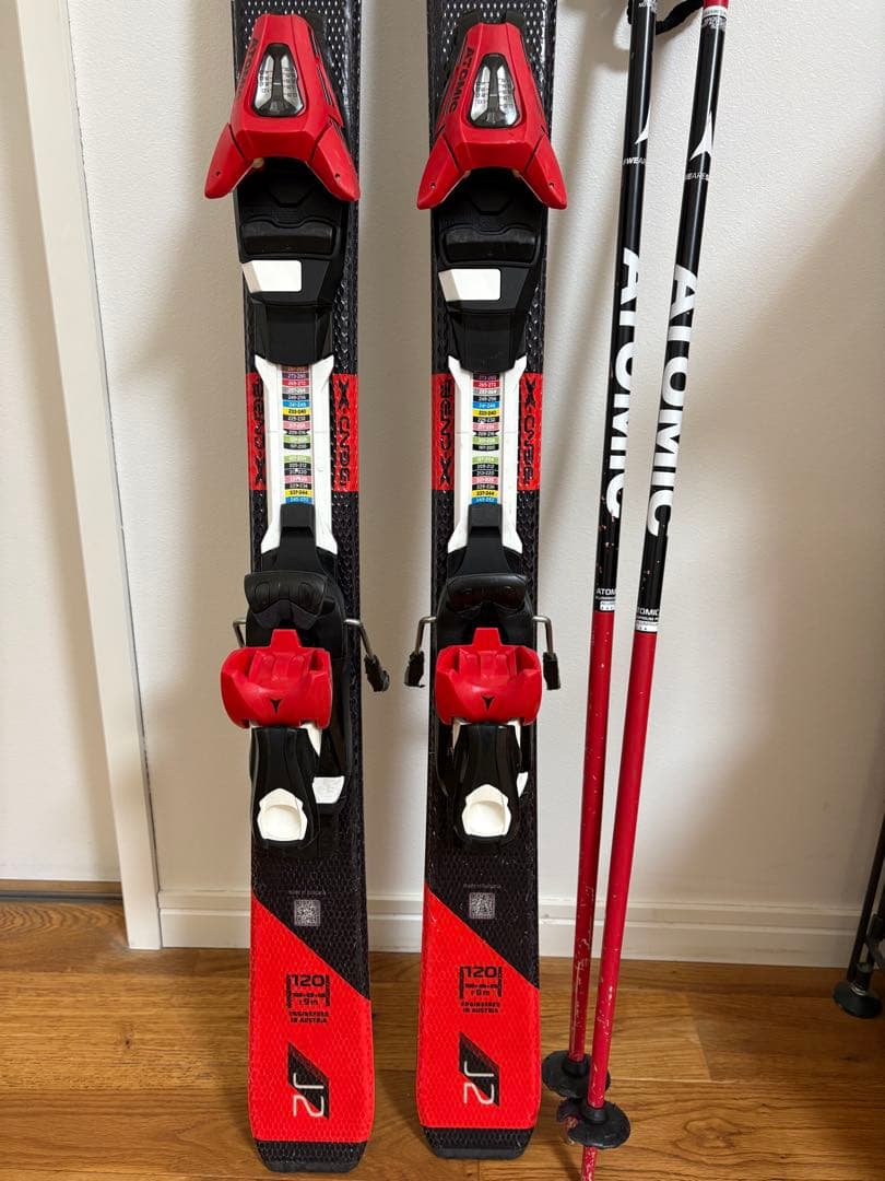 ATOMIC REDSTER j2 120 スキー板とスキーポール90セット
