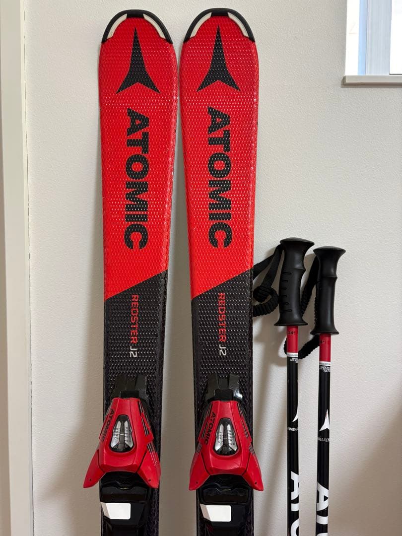 ATOMIC REDSTER j2 120 スキー板とスキーポール90セット