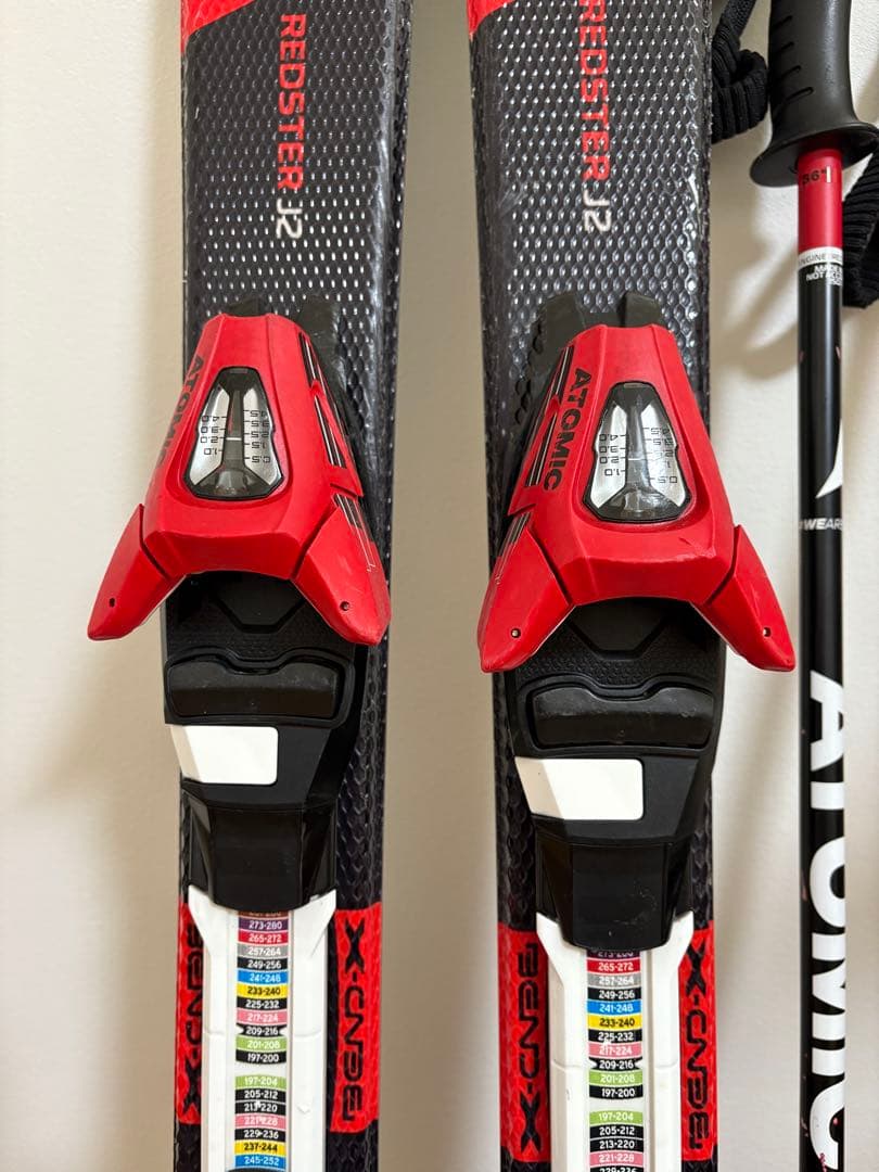 ATOMIC REDSTER j2 120 スキー板とスキーポール90セット
