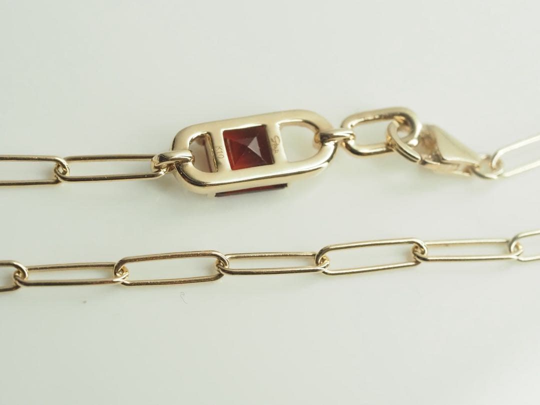 Star Jewelry☆スタージュエリー　K10YG天然ガーネットブレスレット