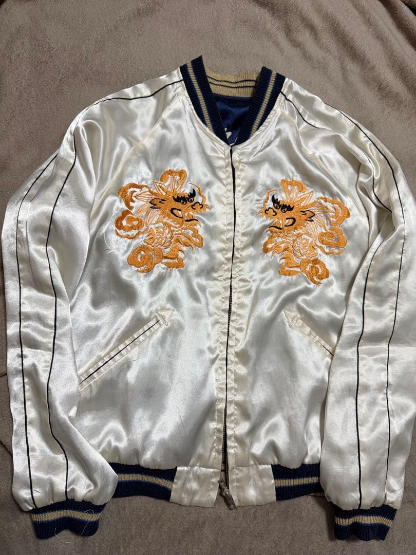 ２面用 テーラー東洋 スカル 龍 日本限定版 スカジャン vintage サテン