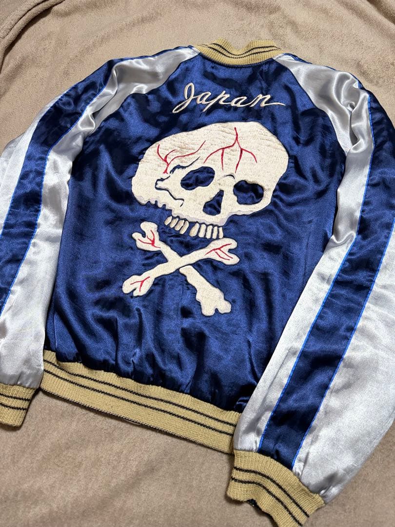２面用 テーラー東洋 スカル 龍 日本限定版 スカジャン vintage サテン