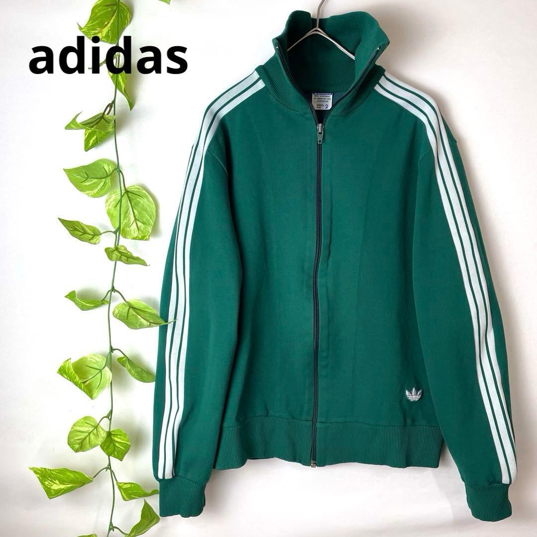 希少✨アディダス 西ドイツ製 デサント トラックトップ 刺繍 ユニセックス 2号