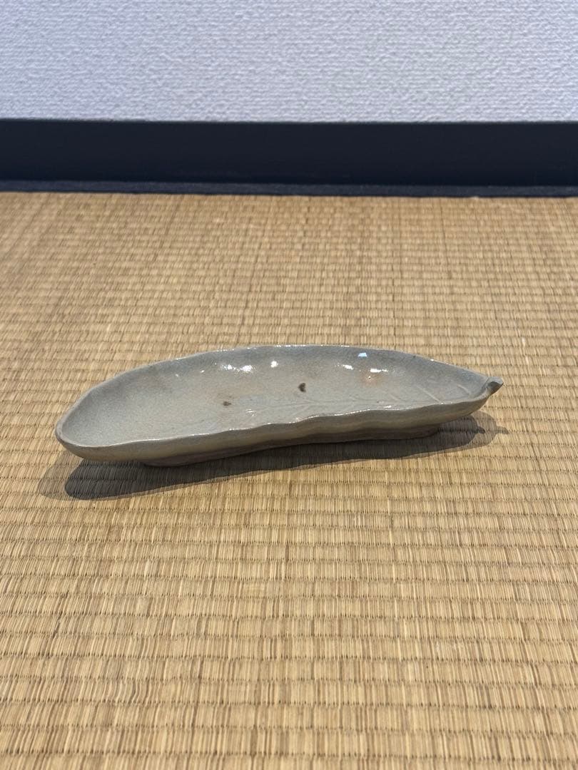 萩焼 ゆずり葉形 向付 5客 江戸期 箱付 和食器 懐石料理道具