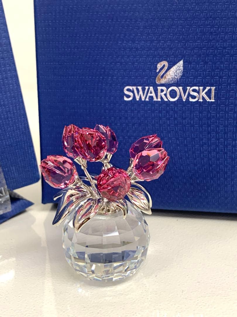 スワロフスキー チューリップ ローズ オブジェ